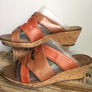 Cobb hill brown wedge sandals women 7.5